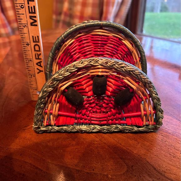 Vintage Watermelon Napkin Holder Basket - Picture 5 of 6